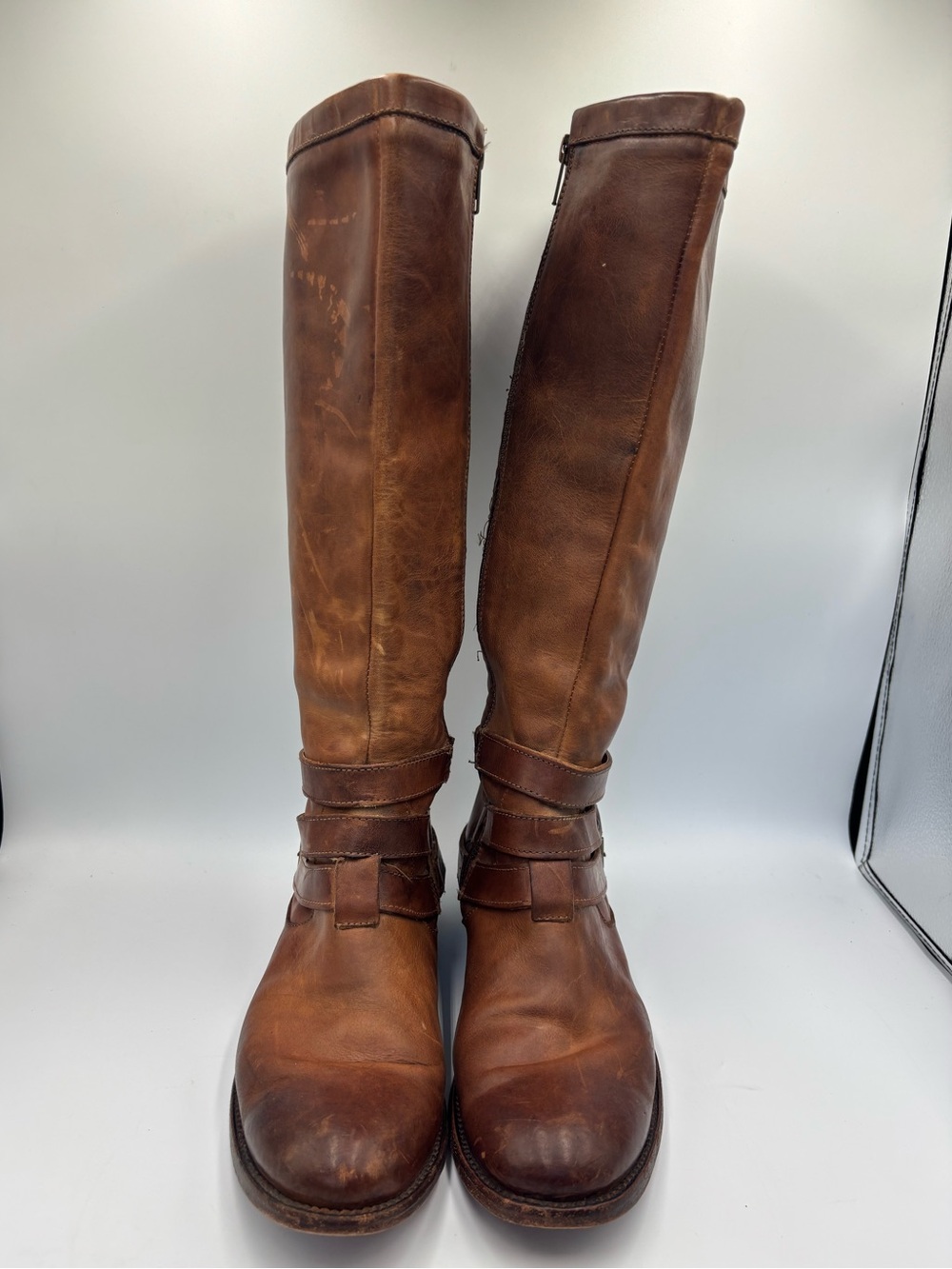 Freebird by Steven Irish Boots Women's Sz 10 Brown Leather Tall Straps Western